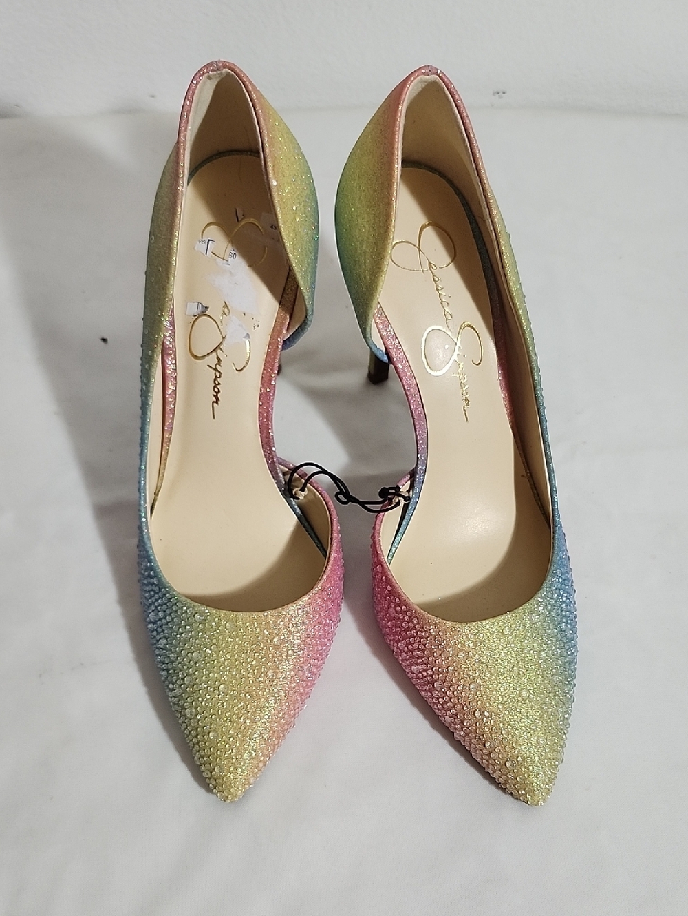Jessica Simpson Multicolor Crystal Pointed Pumps